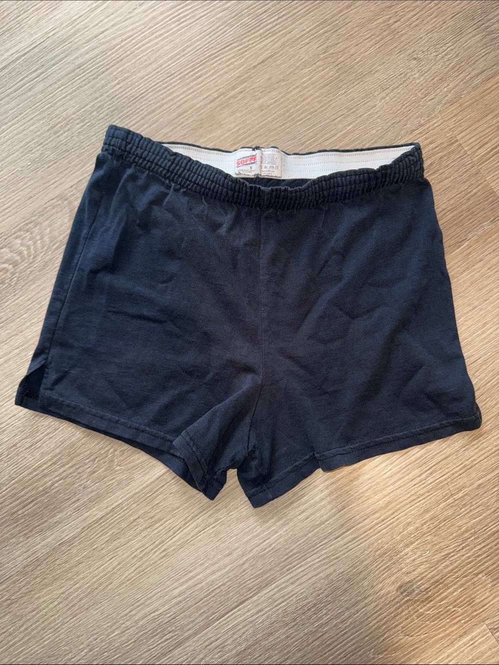 SOFFE Vintage y2k Black Athletic Lounge Fold Over Shorts